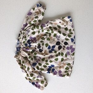GAP Kids Dress with Green, Purple, and Blue Leaf Pattern